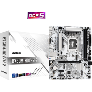 ASROCK B760M-HDV/M.2 DDR5 (White)