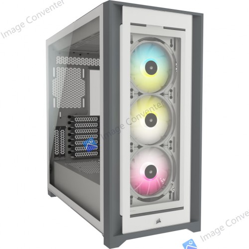 CORSAIR ICUE 5000X RGB TEMPERED GLASS MID-TOWER CASE WHITE - CS-CC-9011213-WW