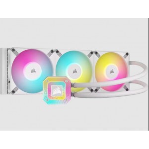 Corsair iCUE H150i Elite CAPELLIX XT RGB Watercooler 360mm Radiator White - CS-CW-9060073-WW
