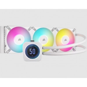 CORSAIR iCUE H150i ELITE LCD XT Liquid CPU Cooler - WHITE - CS-CW-9060077-WW