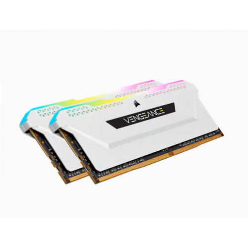 CORSAIR VENGEANCE RGB  PRO SL 16GB (2x8GB) DDR4 3600Mhz C18  Memory - White - CS-CMH16GX4M2D3600C18W