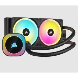 CORSAIR iCUE LINK H100i RGB Liquid CPU Cooler - QX120 RGB Fans - 240mm Radiator - CS-CW-9061001-WW