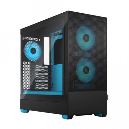 FRACTAL DESIGN  Pop Air RGB Cyan Core TG Clear Tint - FD-C-POR1A-02