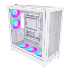 MONTECH HS01 Pro White (Mesh Front 5 Fan ARGB)