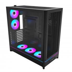 MONTECH HS01 Pro Black (Mesh Front 5 Fan ARGB)