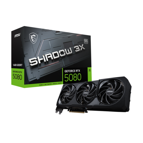 MSI RTX5080 SHADOW 3X OC 16G D7 GAMING GRAPHICS CARD