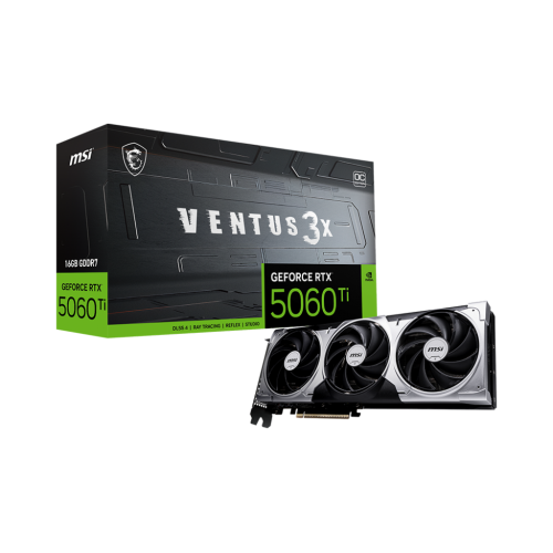 MSI RTX5060TI VENTUS 3X OC 16G D7 GAMING GRAPHICS CARD