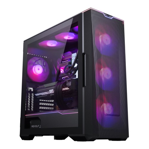 Phanteks Eclipse G500A ATX Case, Tempered Glass, 3x DRGB 140mm fans, Black - PH-EC500GA_DBK01A