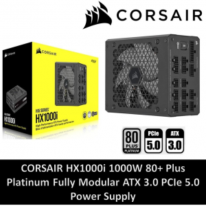 Corsair HX1000i Fully Modular Ultra-Low Noise ATX PSU - ATX 3.0 - CS-CP-9020259-UK