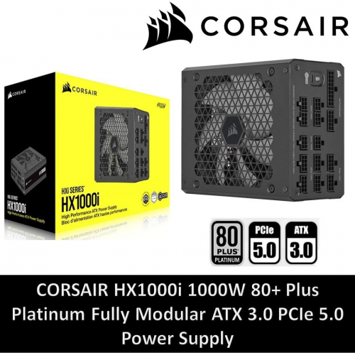 Corsair HX1000i Fully Modular Ultra-Low Noise ATX PSU - ATX 3.0